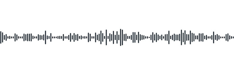 podcast sound waveform pattern for radio audio, music player, video editor, voise message in social media chats, voice assistant, recorder. vector illustration