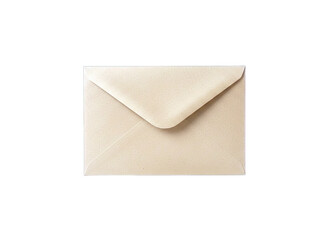 Beige Envelope on White Background