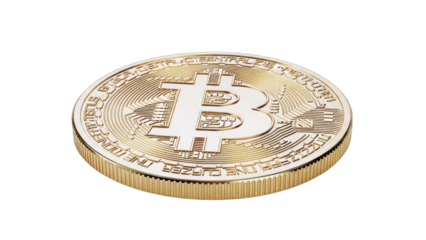 Bitcoin Coin Isolated on White Background