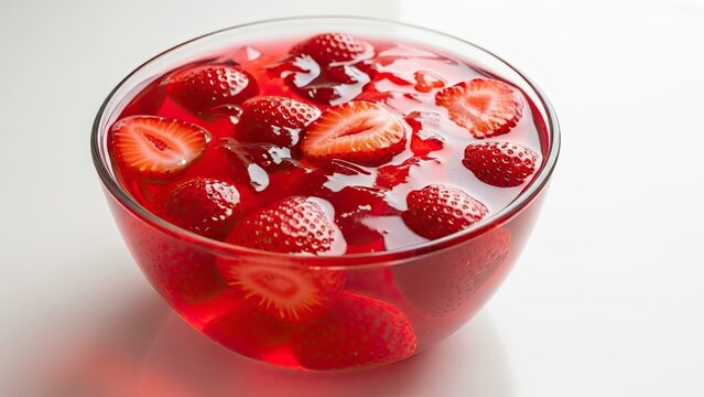 Strawberry Jello Bowl - A Refreshing and Fruity Dessert.