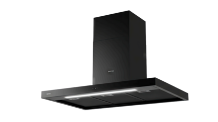 Black Kitchen Range Hood with LED Lighting