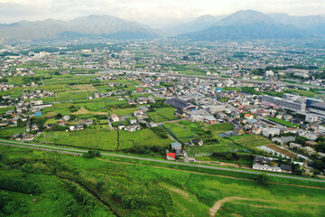 山梨県笛吹市の石和温泉付近