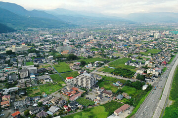 山梨県笛吹市の石和温泉付近