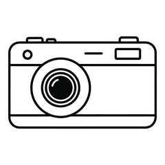 Camera outline illustration photography equipment modern technology for image capture