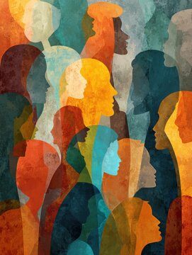human rights day celebrated with diversity and equality in a modern abstract style
