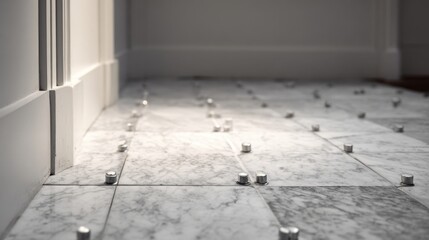 Installing Marble Floor Tiles With Precision in a Room Corner