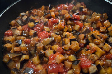 Hearty Ratatouille Dish with Diced Vegetables: Perfect for Gourmet Cooking and Meal Preparation