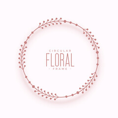 elegant circular floral wreath background with blank space