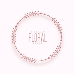 Fotobehang Ridders elegant circular floral wreath background with blank space  © starlineart