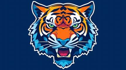 Tiger Illustration: A striking illustration of a tiger, showcasing vibrant colors and a bold design, perfect for various creative projects.