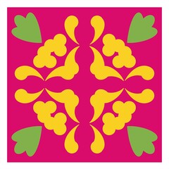 Floral oriental pattern with damask, arabesque and floral elements. Seamless abstract wallpaper and background	
