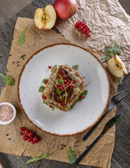 Foie gras on crispy toast bread