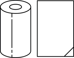 Paper Roll Sheet Document Supply Clean Vector Icon