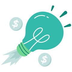 Trendy design icon of startup idea 