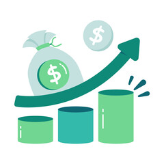 Modern design icon of financial growth 