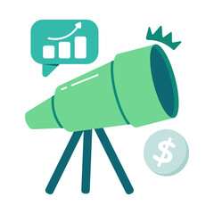 Modern design icon of financial foreseeing 