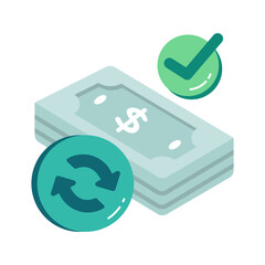 Modern design icon of money rotation 