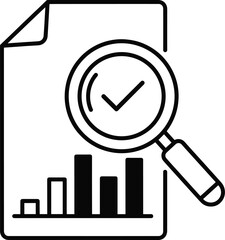 Financial Data Analysis Report Audit Success Vector Icon