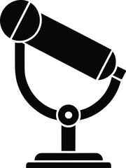 Desktop Microphone Podcasting Voice Recording Vector Icon
