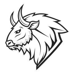 Fototapeta premium head of a wolf tribal