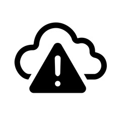 An outlined cloud warning icon indicating potential cloud risks, encouraging proactive monitoring, configuration review, and timely intervention to prevent system degradation or service interruption.