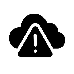 A solid cloud warning icon conveying critical cloud issues such as outages, misconfigurations or security threats, helping teams respond quickly to incidents and maintain service reliability