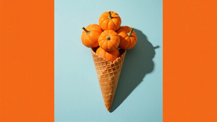 Pumpkins in Ice Cream Cone