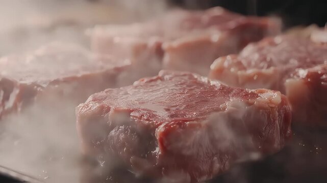 lamb chops on a grill