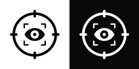 Focus Icon White And Black Background Style