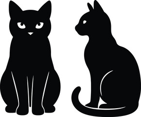 black and white cats
