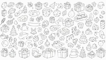 Festive Christmas Doodle Collection - Hand-Drawn Holiday Elements.