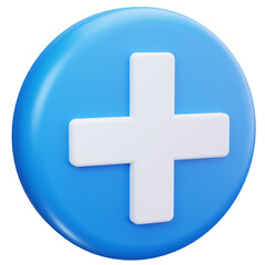 Obraz premium Blue Medical Add Button