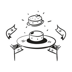 Vector illustration and icon set of vintage food and coffee cup kitchen elements for a restaurant menu design