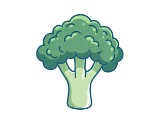 Broccoli Illustration on White Background