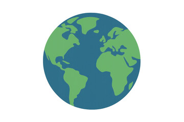 Planet earth showing land masses and oceans, representing global business, travel, ecology, and environmental issues with a transparent background
