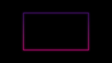 Radiant neon gradient frame in pink to purple tones on a dark background. Futuristic glowing border for ads, tech designs, nightlife visuals.