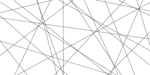 Fototapeta premium Abstract line background. abstract black lines with white background creative. The wires on white background. Subtle intersecting lines forming geometric shapes on a neutral background.