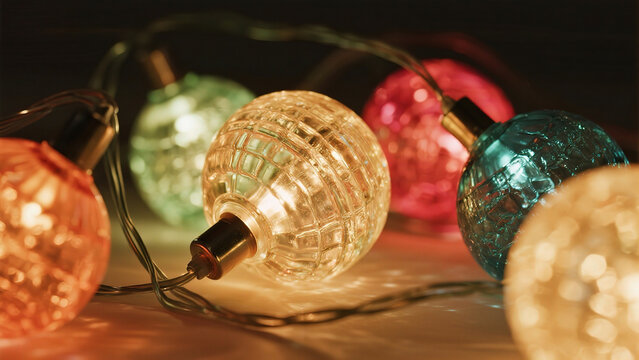 Colorful decorative light bulbs