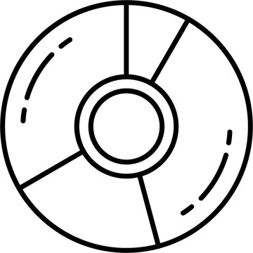 Blu Ray Drive Outline Icon