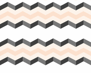 A repeating chevron pattern in shades of gray peach and white