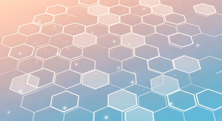 Fototapeta premium Geometric shapes hexagon pattern design background with simple gradients color