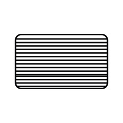 Generic Card Icon with Horizontal Stripes - Credit, Debit, ID, or Payment Card Symbol