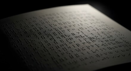 Strong contrast revealing embossed reading patterns