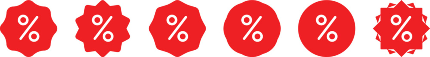 Percentage badge vector icon Discount icon Shopping Sale label Shopping Sale label.