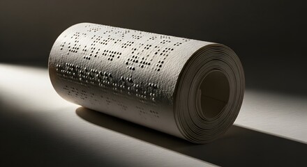 A beautiful tactile texture visible along a curved braille sheet