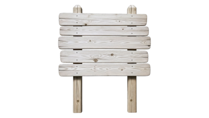 Blank Wooden Sign Isolated on White Background