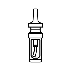 Nasal Spray Bottle Line Art Icon