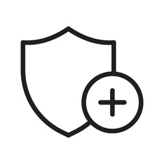 Protective Health Shield icon set for medical safety, wellness protection, healthcare security and disease prevention visuals
