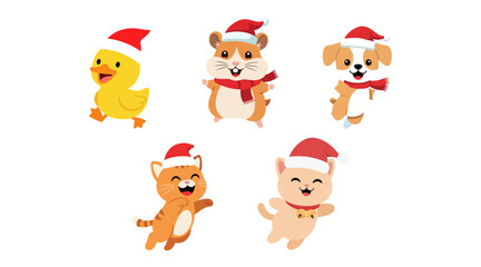 Cute Christmas Animal Mascot Collection