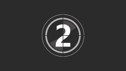 Glowing number 2 countdown illustration. Movie film strip with countdown number on grunge background. © MDNAZMUL